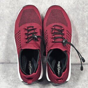 Comfort Wear Women Sport Walking Shoes Lightwear Dark Red Size 6